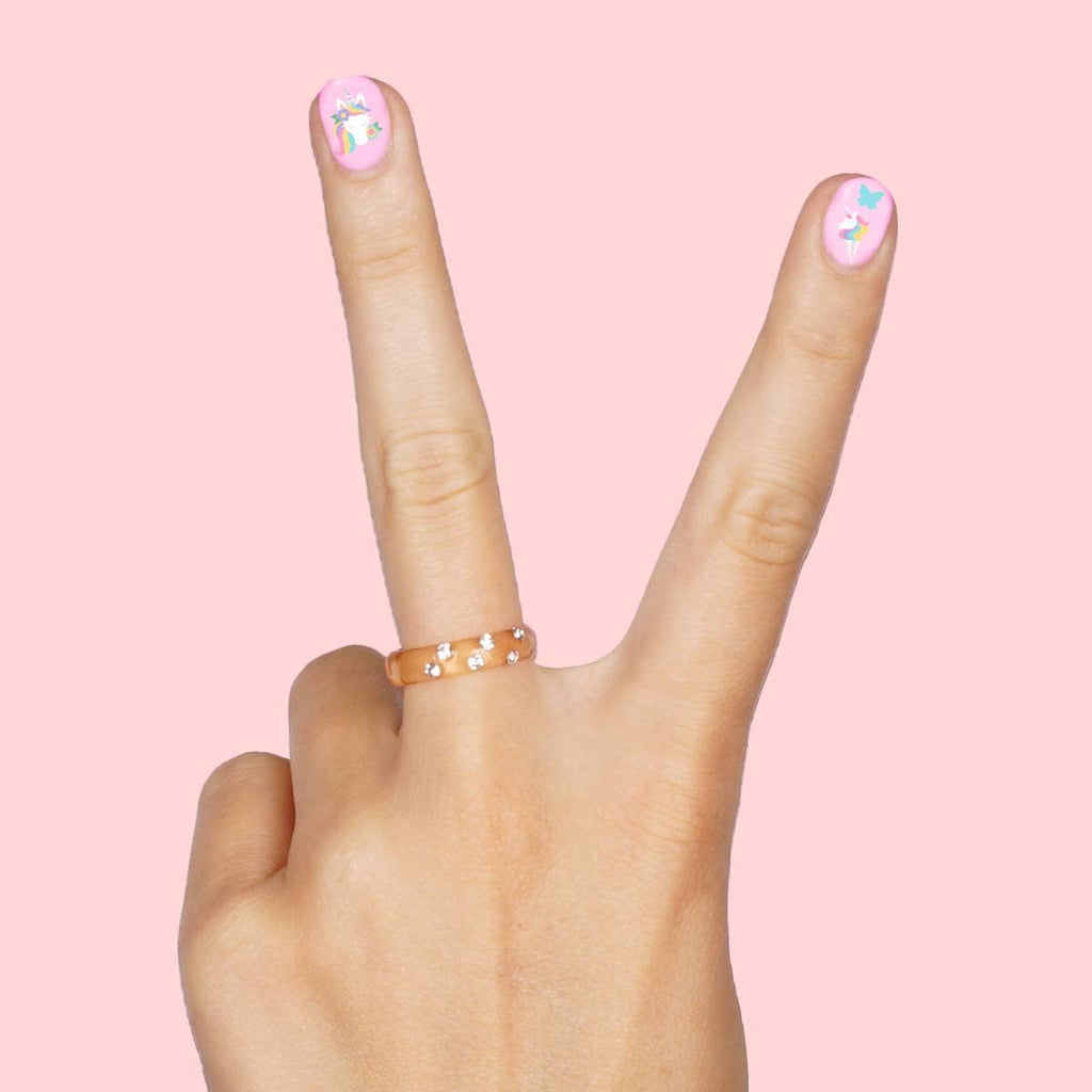 xo, Fetti 524pc Kids Unicorn Nail Stickers | Birthday Girl Party Favors, DIY Home Activity, Gift, Cute Nail Transfer, Rainbow, Butterfly, Easter Basket