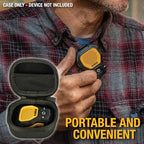 Buy now DEWALT Heavy Duty Protective Headphone Case for TWS Earbuds & Wearable Speaker, Compact Lightweight w/EVA Headphone Case Hard Shell, Shockproof, Water-Resistant, Soft Interior & Accessory Mesh Pocket at indiglob india