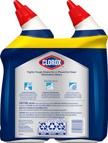 Buy now Clorox Toilet Bowl Cleaner Heavy Duty Stain and Ring Remover, Arctic Clean, 24 Fl Oz., Pack of 2 at indiglob india