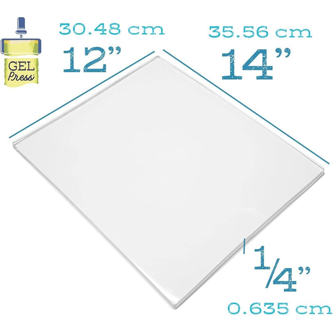 Buy now Gel Press Monoprinting Print Plate - 12” X 14” Gel Plate - Printmaking Supplies - Reusable Gel Printing Plate for Press Art for Card Making, Scrapbooking, Journaling, Arts and Crafts, Home Decor at indiglob india