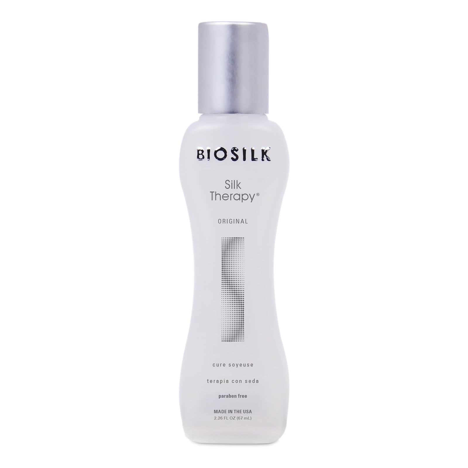 BioSilk Silk Therapy Original, Reconstructing Leave-In Hair Treatment, Adds Shine, Smooths & Prevents Split Ends, Sulfate-Free, Paraben-Free, Cruelty-Free, 2.26 Oz