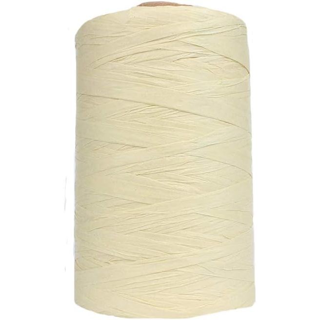 Buy now 316Yard Rayon Raffia Paper Crochet Brown Ribbon for Knit Summer Sun Hat, Beach Bag, Craft DIY Decoration Wheat at indiglob india