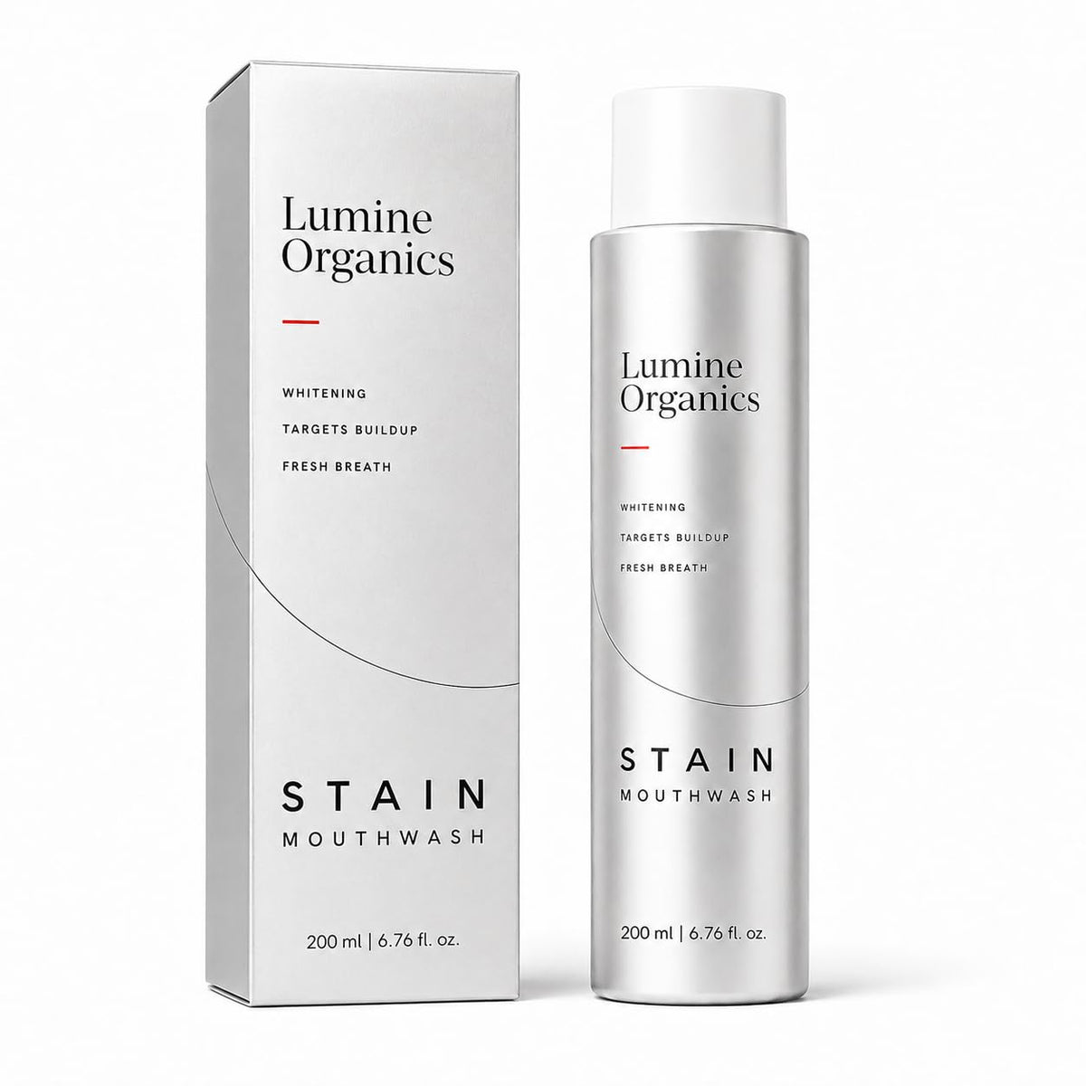 Lumine Organics Mouthwash, Hydrogen Peroxide Mouth Rinse Refreshing Mint Flavor, Helps Rinse Away Everyday Surface Stains 6.76 fl oz