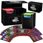 Buy now Monster Protectors Magnetic XL Double Deck Box - Black, Holds 200 TCG Cards, Self-Locking Closure -Travel Compact & Portable - Compatible with Pokémon Trading Cards - Fits Standard & Small Size at indiglob india