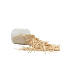 Traditional Single Point Wooden Toothpicks Made from Bamboo, Bulk Pack (500), -1 Container (500)
