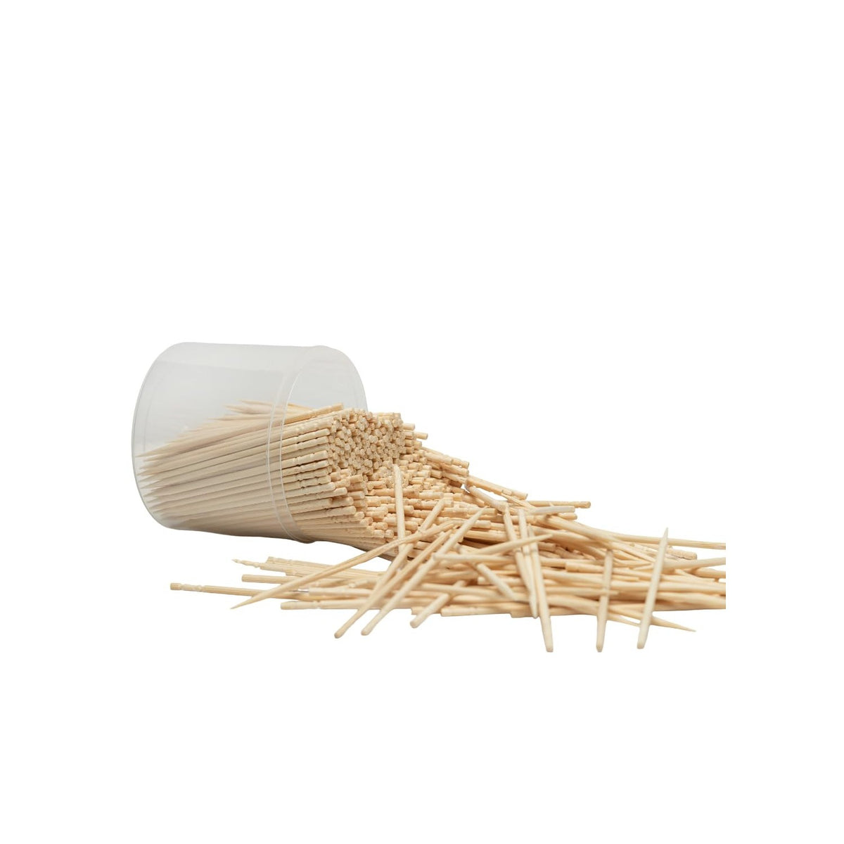 Traditional Single Point Wooden Toothpicks Made from Bamboo, Bulk Pack (500), -1 Container (500)