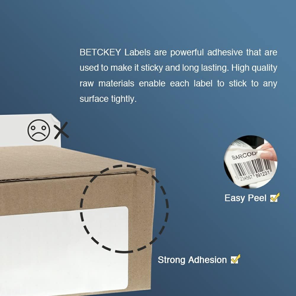 BETCKEY Replace for Brother DK-2205 (2.4 in x 100 ft) Label[10Roll/2Holder]