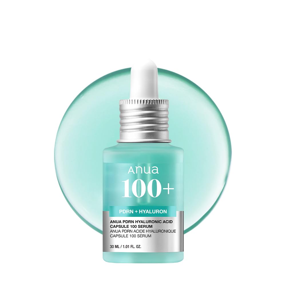 Anua PDRN Hyaluronic Acid Capsule 100 Serum, 1.01 fl.oz | Radiant Face Serum, Salmon DNA, Hyaluronic Acid, Hydration, Moisture Plumping Effect, Lightweight, Glass Skin