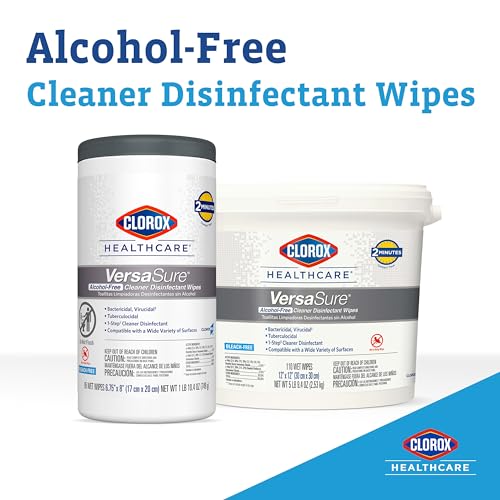 Buy now Clorox Healthcare VersaSure Cleaner Disinfectant Wipes, 6.75" x 8", 85 Count Canister (Package May Vary) at indiglob india