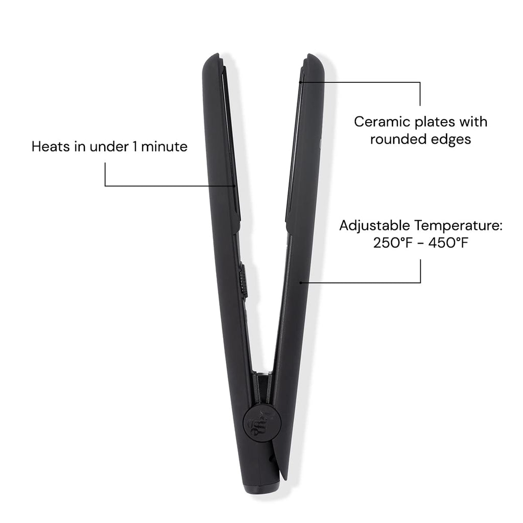 L'ANGE HAIR Le Ceramique 1-Pass Flat Iron Hair Straightener | Fast Heating Ceramic Flat Iron | Best Hot Tools Professional Hair Straightener to Lock in Moisture & Shine | (Black)