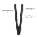 L'ANGE HAIR Le Ceramique 1-Pass Flat Iron Hair Straightener | Fast Heating Ceramic Flat Iron | Best Hot Tools Professional Hair Straightener to Lock in Moisture & Shine | (Black)