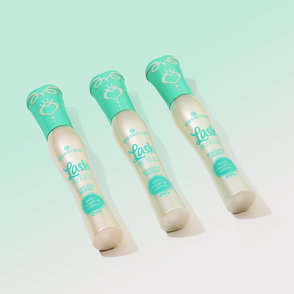 essence Lash Princess Mascara Primer, Extra Length & Volume (Pack of 1) | Nourishes Lashes for All-Day Wear, Volume & Length, Conditions Lashes; Vegan, Cruelty & Paraben Free