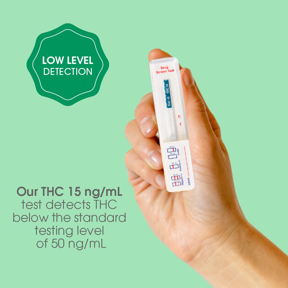 THC 15 ng/mL (4 Pack) Drug Testing Strips, Low Level Marijuana Detection