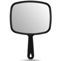 OMIRO 9.3" L x 6.6" W Hand Mirror, All Black Handheld Mirror with Handle | Salon Mirror Hand Held, Hangable, Travel Mirror for Men Women, Distortion-Free Reflection, for Shaving and Makeup