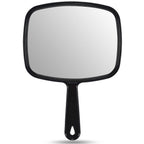 OMIRO 9.3" L x 6.6" W Hand Mirror, All Black Handheld Mirror with Handle | Salon Mirror Hand Held, Hangable, Travel Mirror for Men Women, Distortion-Free Reflection, for Shaving and Makeup