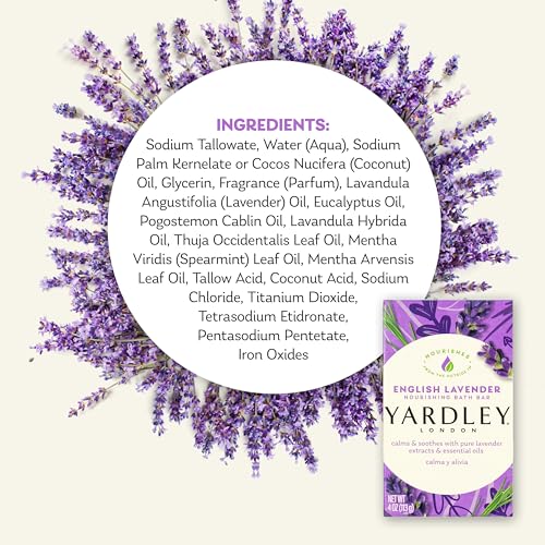 Buy now Yardley London English Lavender Naturally Moisturizing Bath Bar, 4 ounce at indiglob india