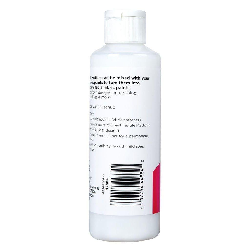Tulip Textile Medium, Makes Acrylic Paint Permanent on Fabric, 8 fl. oz.