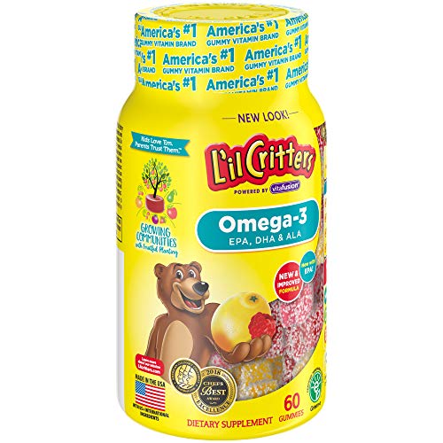 Buy now Lil Critters Omega-3 DHA, Lemonade,Chewable, 60 Count, Pack of 2 at indiglob india
