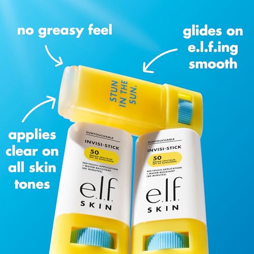 Buy now e.l.f. SKIN Suntouchable Invisi-Stick SPF 50, Clear Sunscreen For A Natural Finish, Made With Moisturizing Sunflower Seed Oil, Vegan & Cruelty-Free at indiglob india