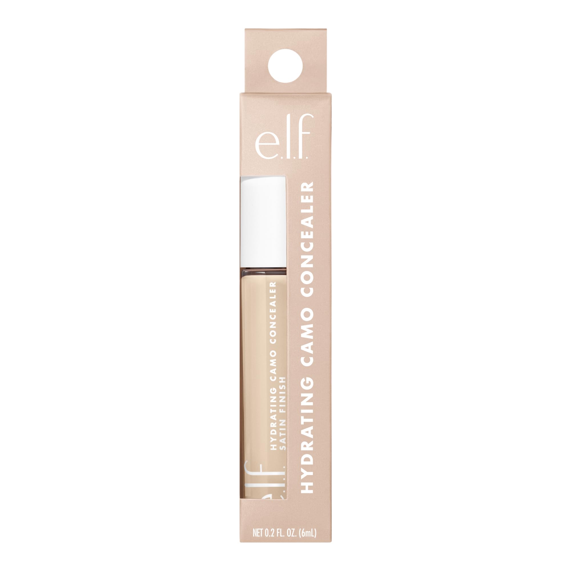 Buy now e.l.f. Hydrating Camo Concealer, Covers Blemishes & Under-Eye Circles, Full-Coverage & Delivers A Satin Finish, Vegan & Cruelty-Free, Light Ivory at indiglob india