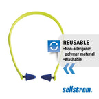Buy now Sellstrom Reusable Banded Earplugs for Work - Work Safety Hearing Protection - 25dB - Hi-Vis Green/Blue at indiglob india