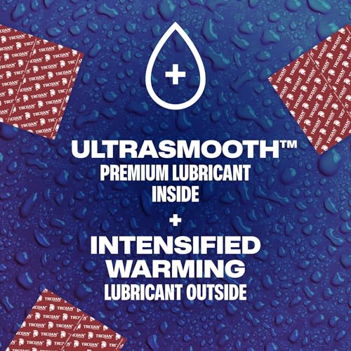 Buy now Trojan Ecstasy Heat Latex Lubricated Ribbed Condoms for Men with Warming Lubricant for a Heightened Experience, Helps Reduce Risk of Pregnancy and Sexually Transmitted Infections (STIs), 10 Count at indiglob india