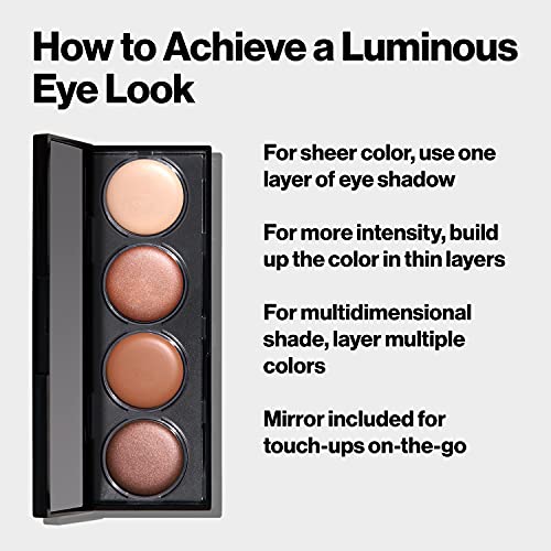 Buy now Revlon Cr??me Eyeshadow Palette, Illuminance Eye Makeup with Crease- Resistant Ingredients, Creamy Pigmented in Blendable Matte & Shimmer Finishes, 710 Not Just Nudes, 0.12 Oz at indiglob india