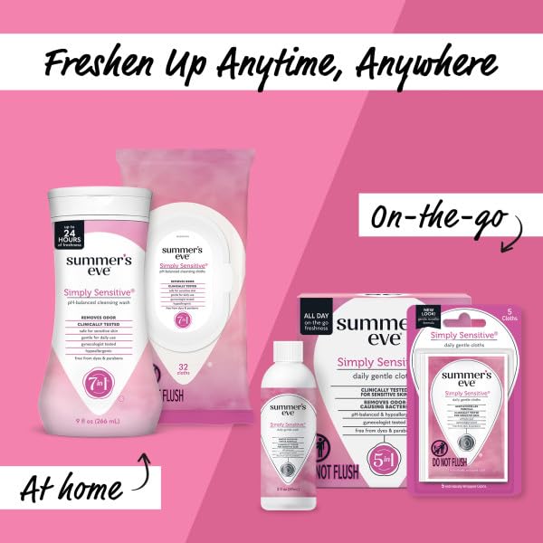 Buy now Summer's Eve Cleansing Wash | Simply Sensitive | 9 Ounce | pH-Balanced | Dermatologist & Gynecologist Tested at indiglob india