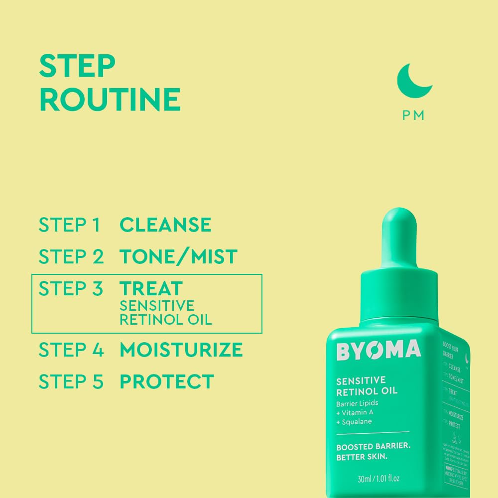 BYOMA Sensitive Retinol Oil, Face Oil for Retinol Beginners (30ml)