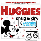 Buy now HUGGIES Snug and Dry Baby Diapers Big Pack, 54 Count at indiglob india