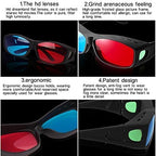 Buy now BIAL Red-blue 3D Glasses/Cyan Anaglyph Simple style 3D Glasses 3D movie game-Extra Upgrade Style at indiglob india