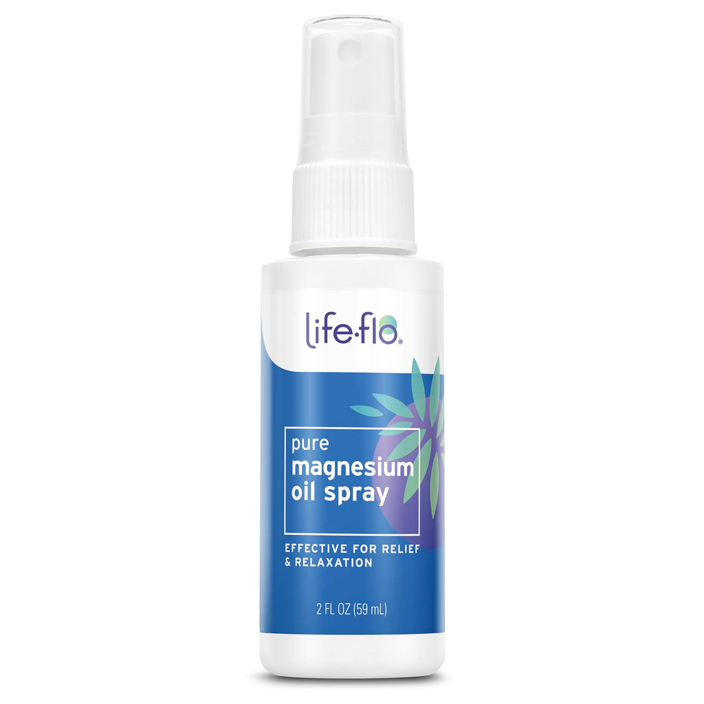 LIFE-FLO Magnesium Oil Spray, 2 fl oz | Soothes Muscles & Joints - Concentrated Zechstein Magnesium - Body, Feet & Bath Oil - Hypoallergenic