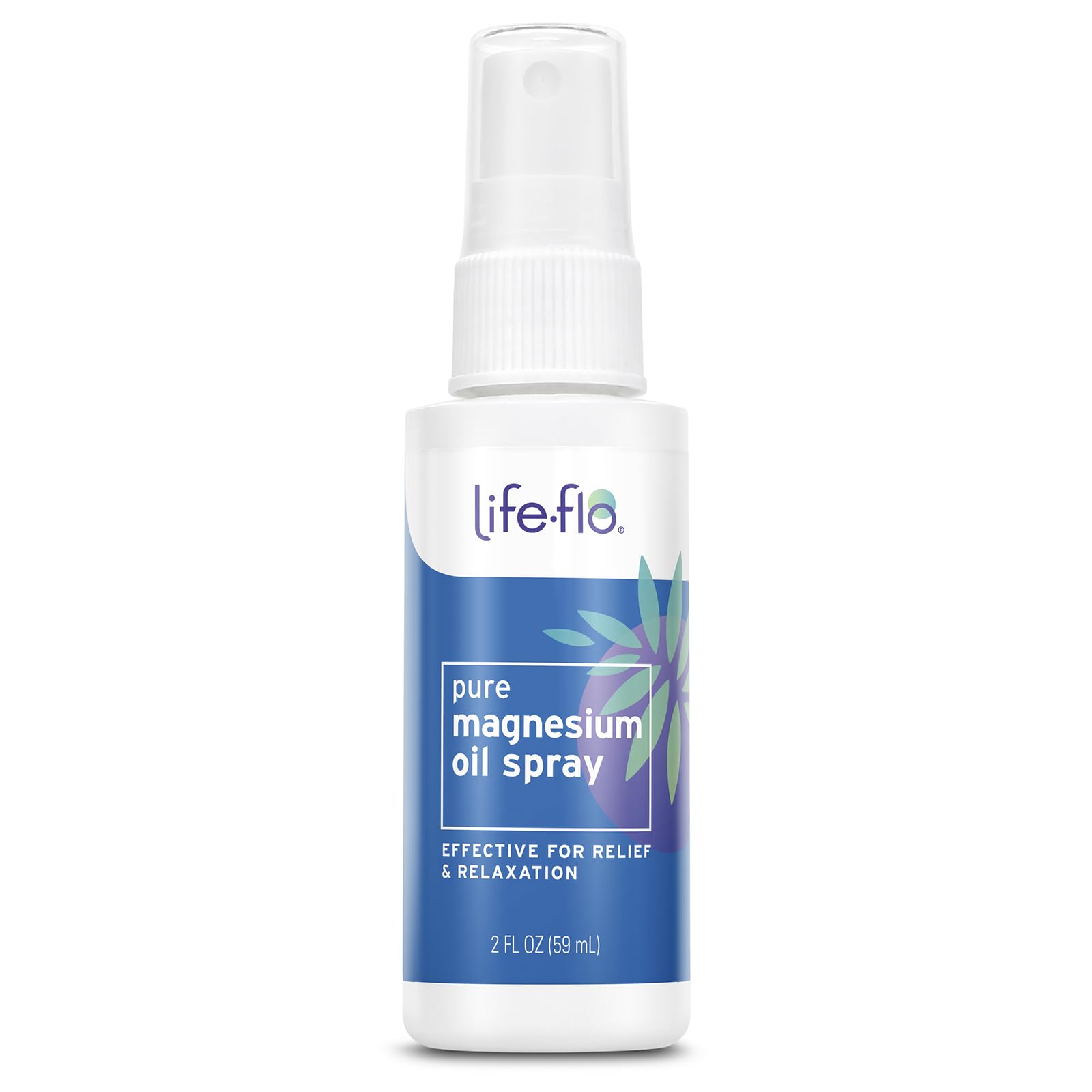LIFE-FLO Magnesium Oil Spray, 2 fl oz | Soothes Muscles & Joints - Concentrated Zechstein Magnesium - Body, Feet & Bath Oil - Hypoallergenic