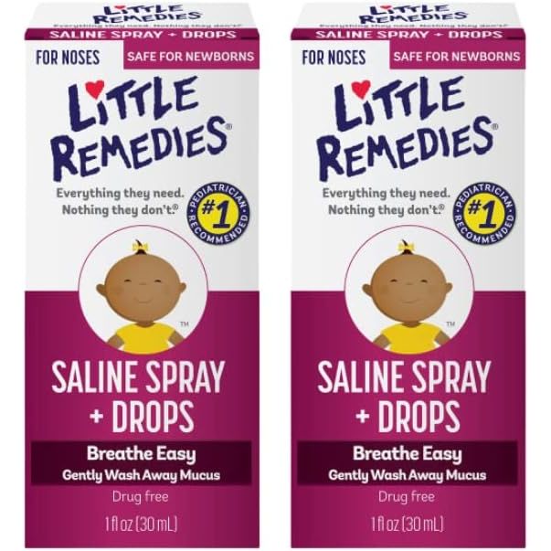 Buy now Little Remedies Little Noses Saline Spray Drops, 1 Fl Oz, Pack of 2 Default at indiglob india