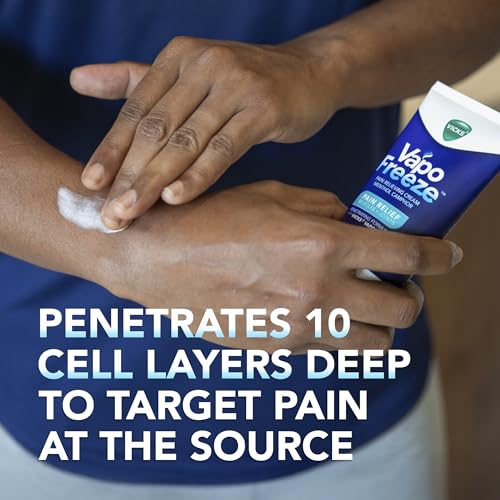 Buy now Vicks VapoFreeze Topical Pain Cream 3.0oz, Maximum Strength Menthol+ for Muscle Pain Relief, Joint Pain Relief, Knee Pain Relief, Back Pain Relief, Cream for Pain Relief, Topical Pain Relief at indiglob india