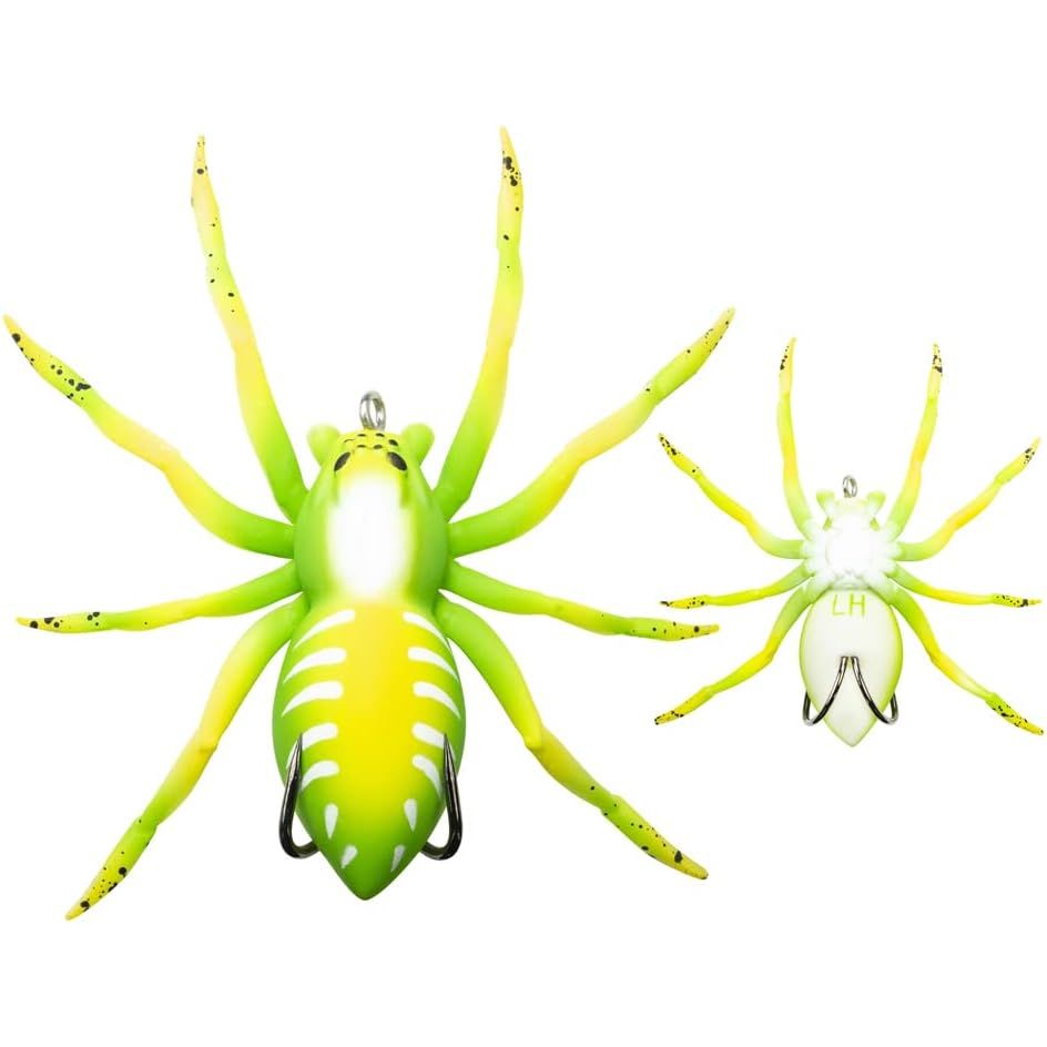 Buy now LUNKERHUNT Phantom Spider Lure for Bass Fishing (2.5 Inch) | Topwater Spider Fishing Lure with Natural Walking Action | Soft Hollow Body Weedless Hooks for Trout and Pike Leaf at indiglob india