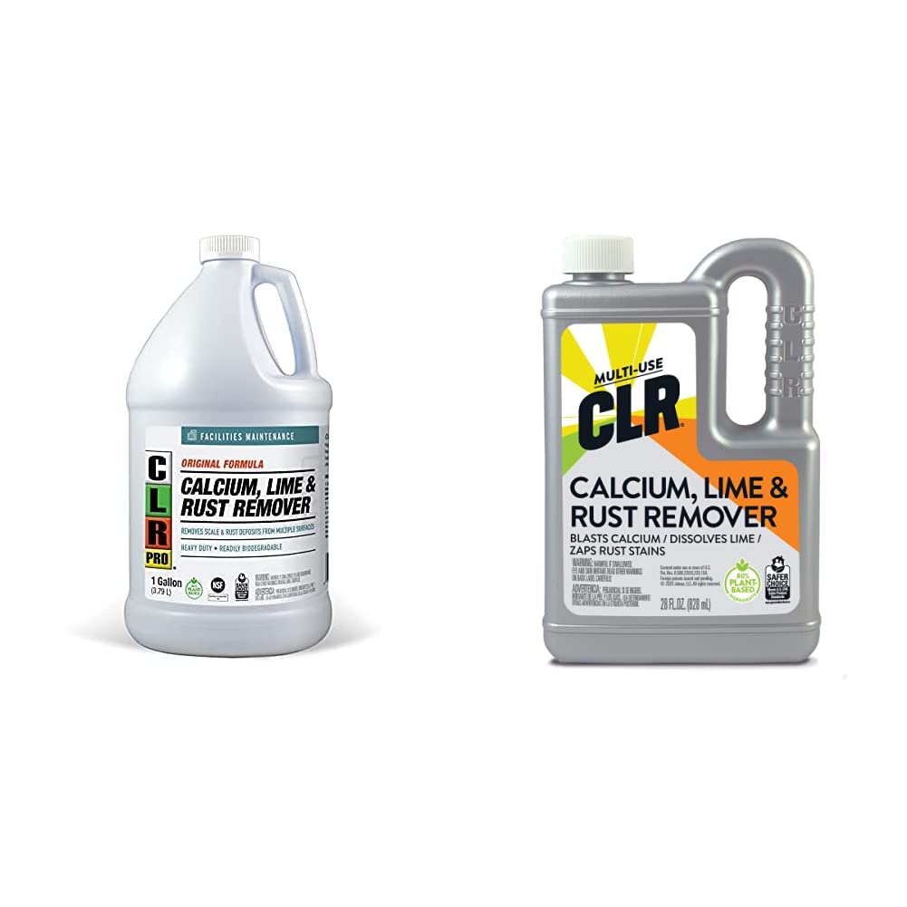 CLR PRO Calcium, Lime and Rust Remover, 1 Gallon Bottle (Pack of 2)