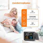 Buy now SMARTRO SC91 Projection Alarm Clock for Bedrooms with Weather Station, Wireless Indoor Outdoor Thermometer, Temperature Humidity Monitor Gauge Hygrometer at indiglob india