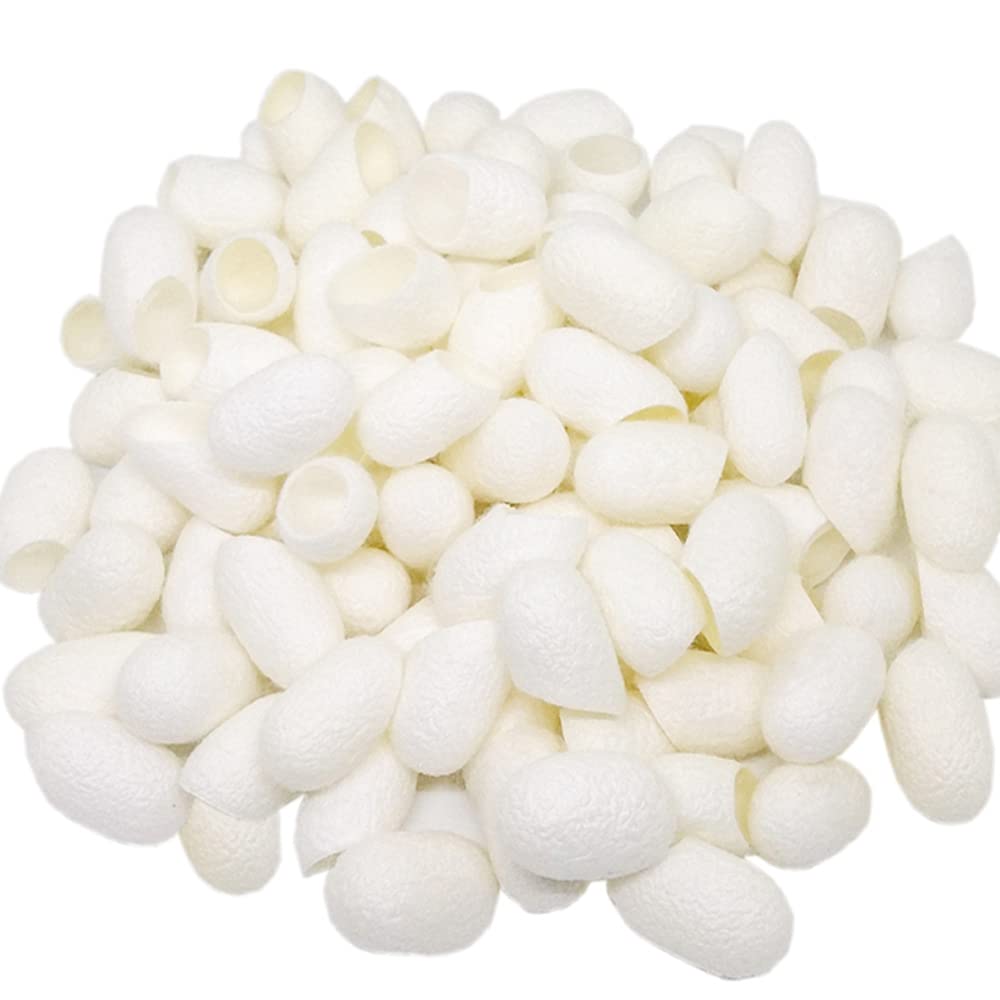 Buy now TTSAM 100pcs Fresh Natural Silk Ball Cocoons Facial Cleanser Balls Healthy Skin Care Scrub Face Massage at indiglob india