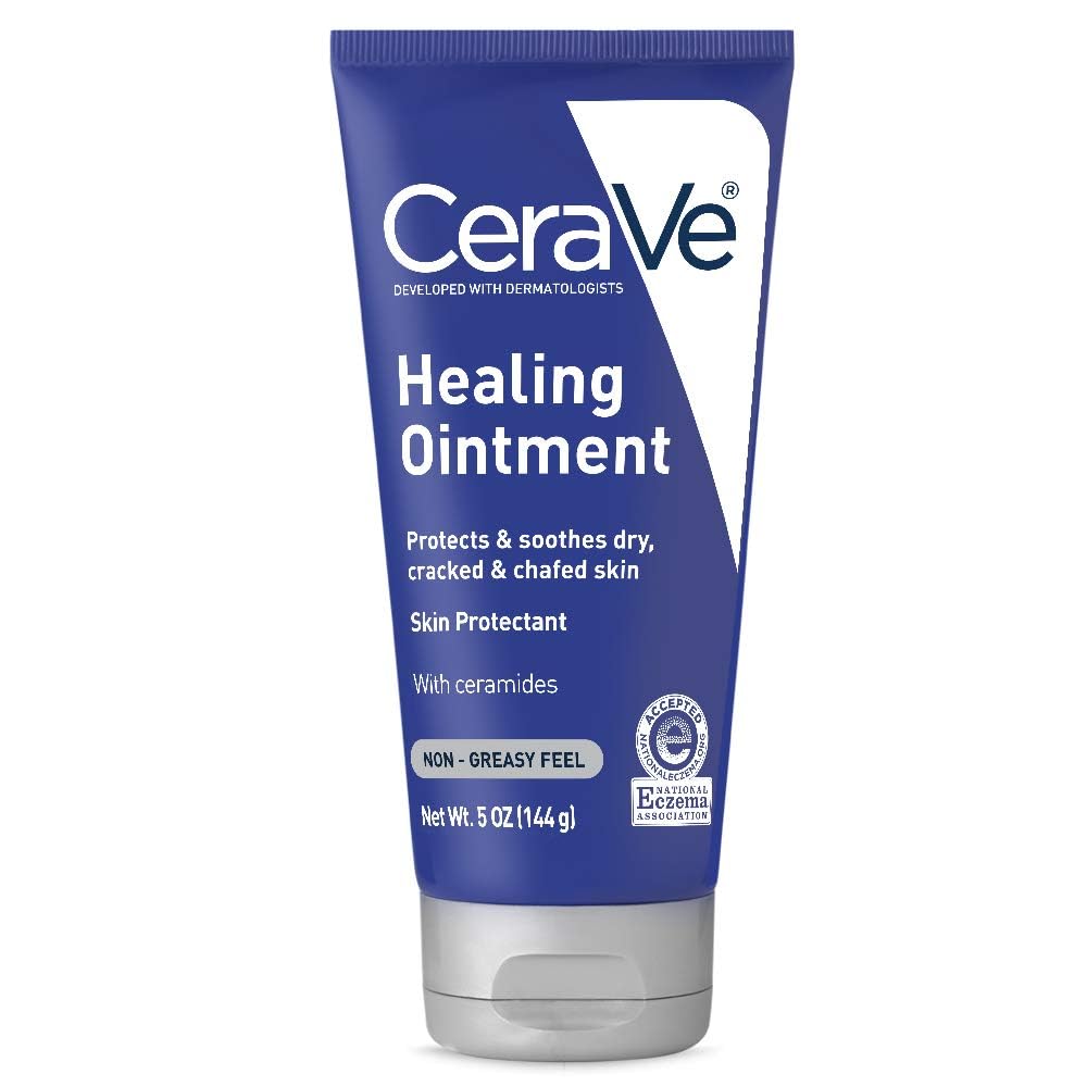 Buy now CeraVe Healing Ointment, Hydrating Skin Protectant With Petrolatum, Hyaluronic Acid & Ceramides, Face & Body Skin Barrier Repair For Cracked, Chafed, Dry Skin, Fragrance Free & Lanolin Free, 5 Oz at indiglob india