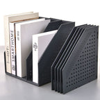 Buy now deli Magazine File Holder, Collapsible Desk File Organizer for Office Organization and Storage with 3 Vertical Compartments at indiglob india