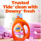 Buy now Tide Plus Boost of Ultra Downy Liquid Laundry Detergent, April Fresh Scent, 92 fl oz, 65 Loads, Laundry Detergent Liquid with Long-Lasting Freshness at indiglob india