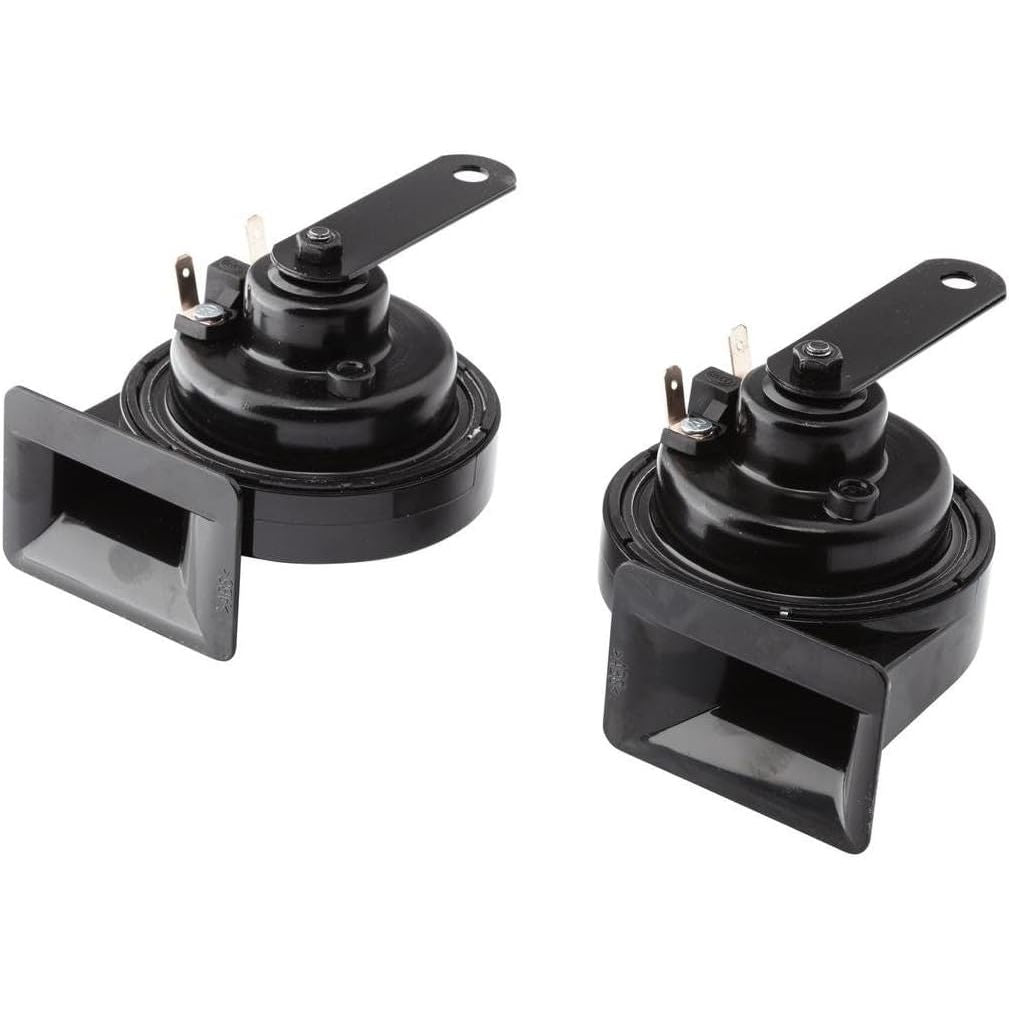 Buy now HELLA 007424801 Twin Trumpet High/Low Tone 12V Horn Kit with Bracket, Red Black Universal - 24V at indiglob india