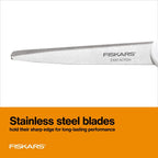 Buy now Fiskars Premier No. 8 Easy Action Scissors - 10" Spring Action Fabric and Craft Scissors - Arts and Crafts - Orange/White at indiglob india