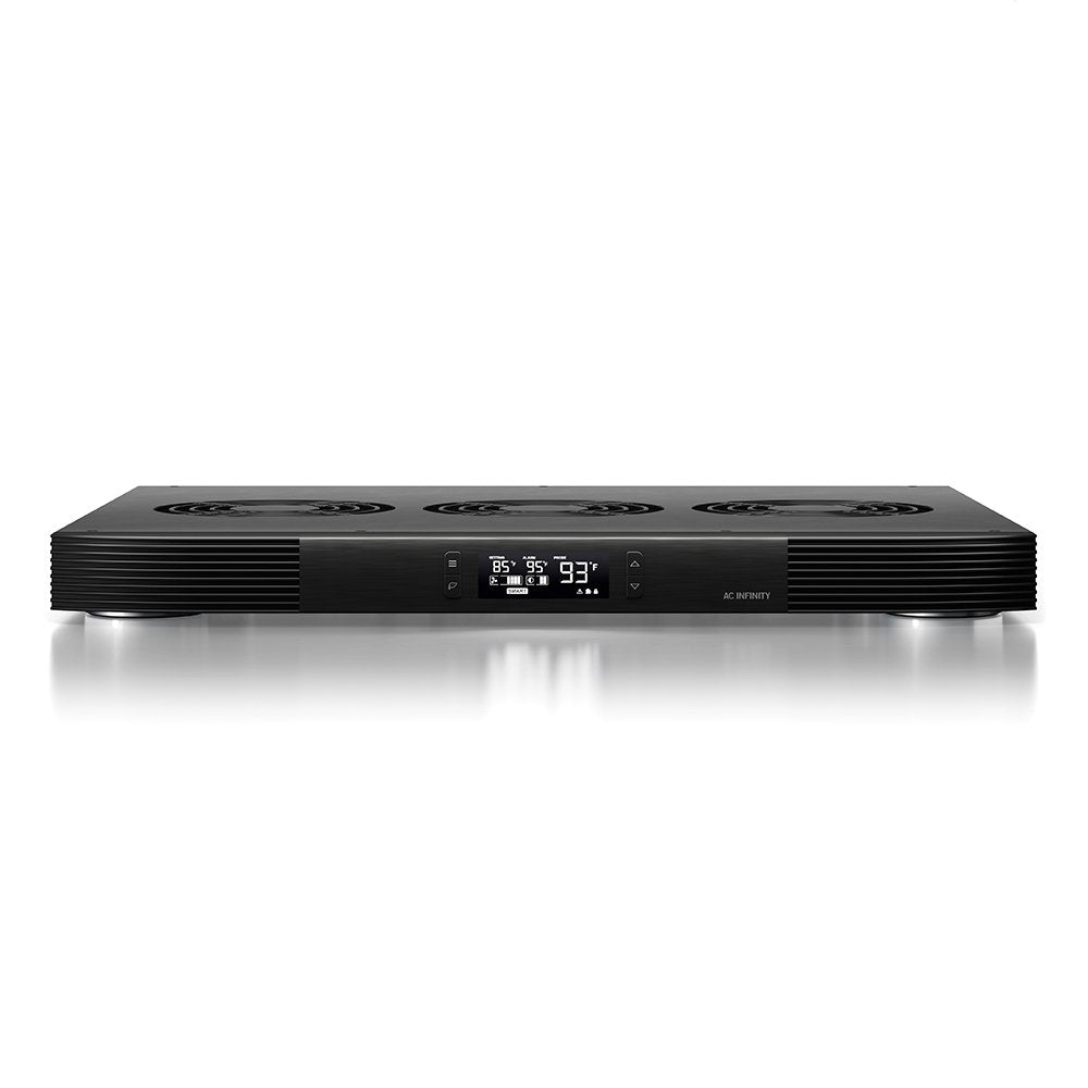 Buy now AC Infinity AIRCOM S7, Quiet Cooling Fan System 12" Top-Exhaust for Receivers, Amps, DVR, AV Cabinet Components 17" Top-Exhaust Smart Controller at indiglob india