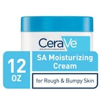 CeraVe SA Moisturizing Cream, Exfoliates and Softens Rough Skin, 12oz | Skin Care, Smooths Rough Skin with Salicylic Acid, Lactic Acid, Hyaluronic Acid, Niacinamide Fragrance-Free & Allergy Tested