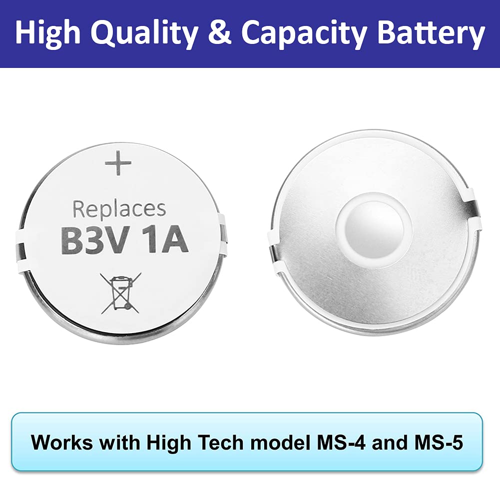 B3V Replacement Battery High Capacity Compatible with High Tech Electronic Collars of MS-4 and MS-5 Pack of 12