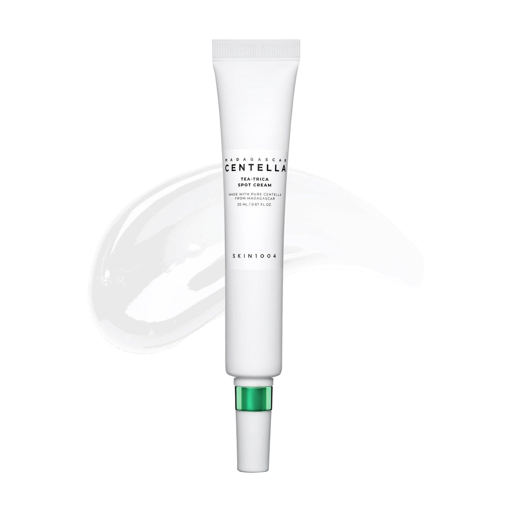 SKIN1004 Tea-Trica Spot Cream, Spot Treatment with Centella Asiatica & Tea Tree, Face Moisturizer for Soothing Targeted Areas, Cica Cream for Clear-looking Skin, Korean Skin Care, 0.67 fl.oz / 20ml