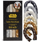 Buy now Kitsch x Star Wars Satin Heatless Hair Curler â€“ Soft Hair Curlers to Sleep In for Heatless Curls Overnight â€“ Overnight Blowout Rods for Women â€“ Hair Styling Tools â€“ Light Side vs Dark Side, 6pc Set at indiglob india
