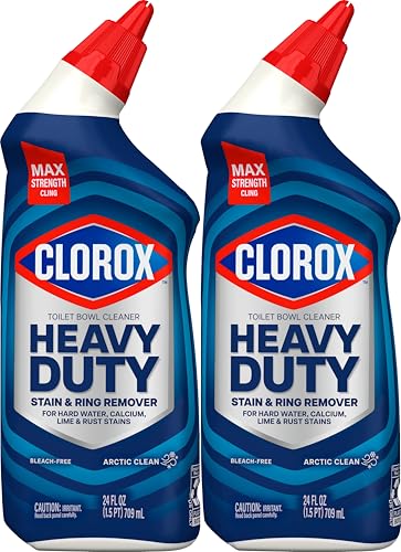 Buy now Clorox Toilet Bowl Cleaner Heavy Duty Stain and Ring Remover, Arctic Clean, 24 Fl Oz., Pack of 2 at indiglob india